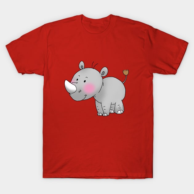 cute rhinoceros T-Shirt by cartoonygifts